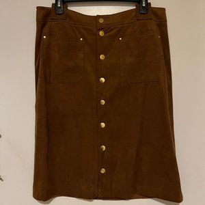 INC Faux Suede Skirt Size 10 (New)